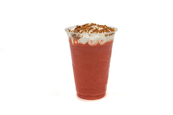 16oz PET Smoothie Cup With Strawberry Milkshake And Cream