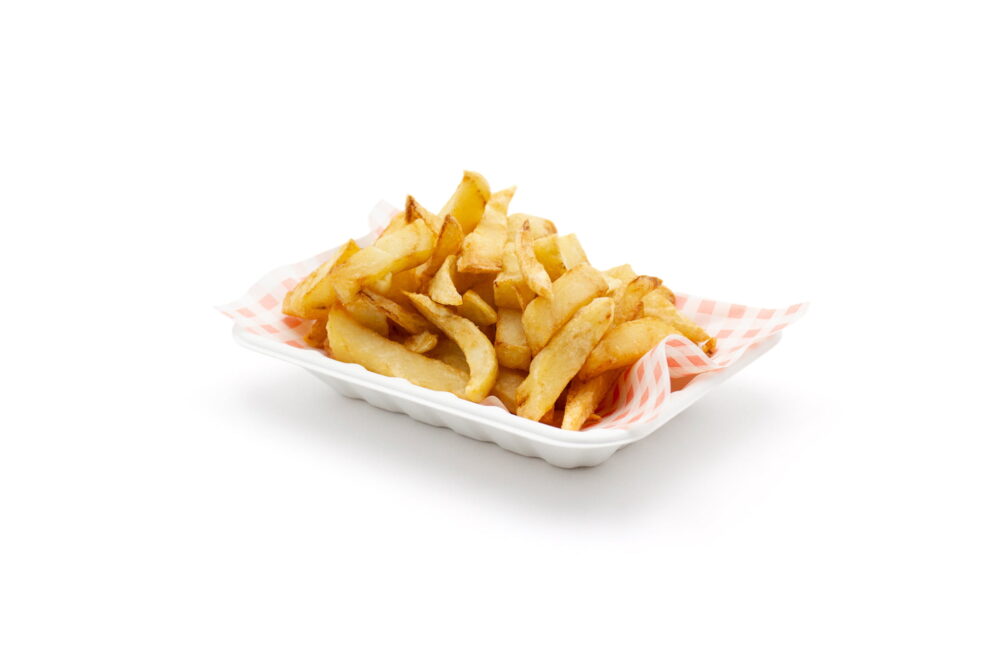 2320028fa Bagasse Chip Tray 7x5 Inch With Chips