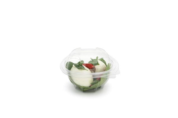 250ml Round Hinged Salad Container Closed V2 (Large)