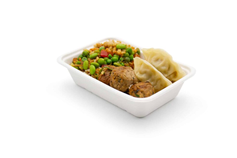 2830015 500ml Bagasse Tray With Food
