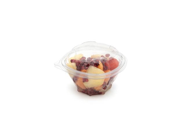 375ml Round Hinged Salad Container Closed (Large)