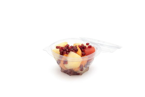 375ml Round Hinged Salad Container Open (Large)