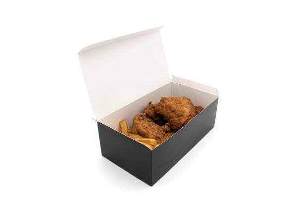 Large Black Chicken Box With Chicken And Chips
