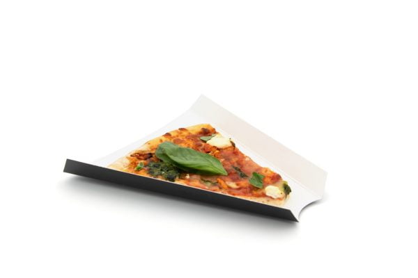 8th Black Pizza Slice Tray (Large)