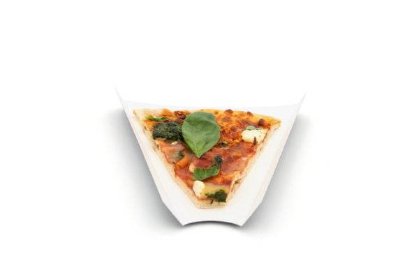 8th Black Pizza Slice Tray   Food Front (Large)