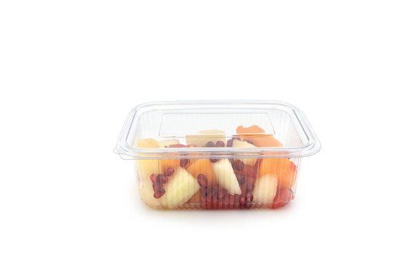 1000ml Rectangle Hinged Salad Container Closed V2