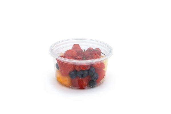 12oz R PET Deli Container With Fruit Salad And Lid (Large)