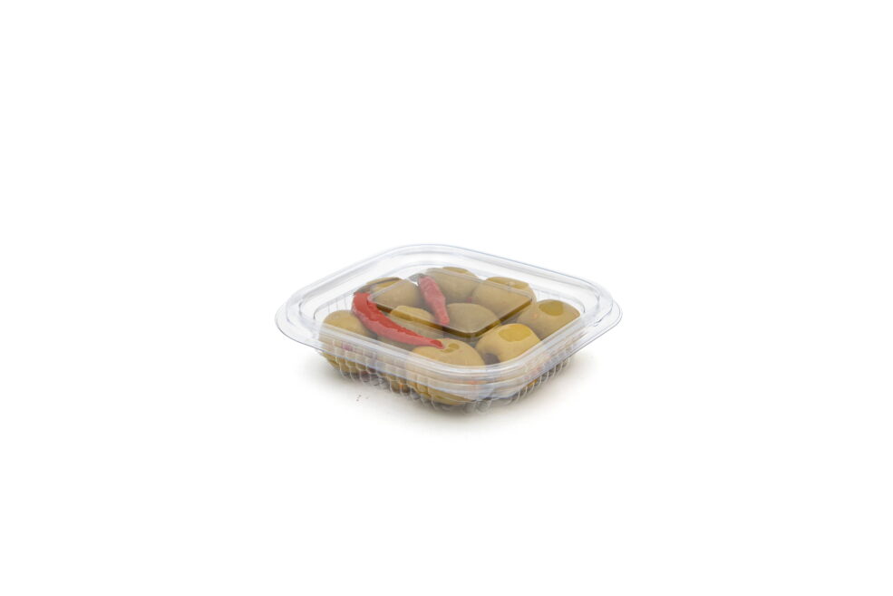 150ml Square Hinged Salad Container Closed