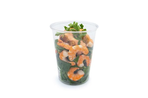 32oz R PET Deli Container With Prawn Salad (Large)