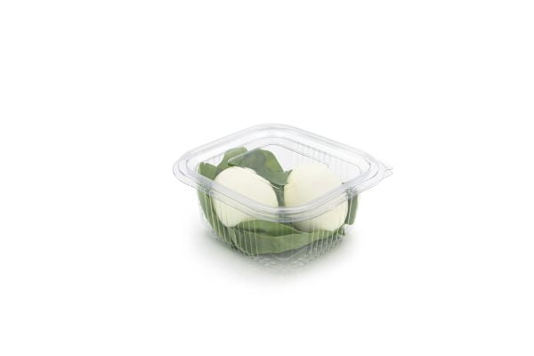 375ml Square Hinged Salad Container Closed