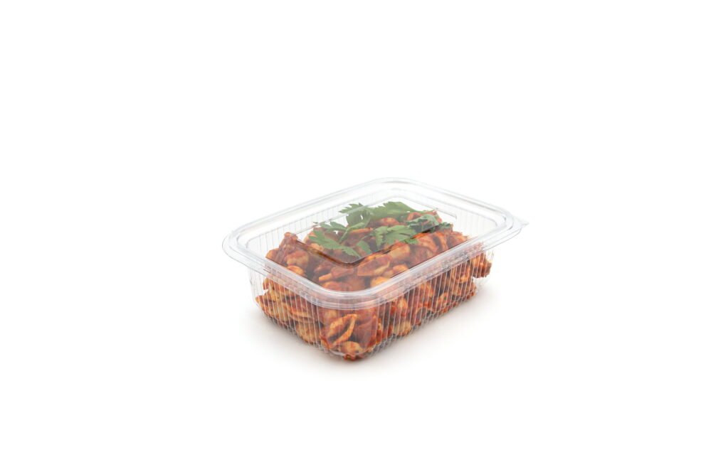 750ml Rectangle Hinged Salad Container Closed