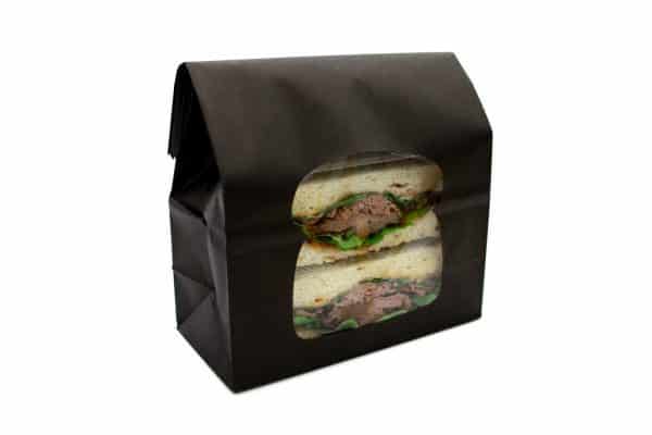 Laminated Black Sandwich Bag