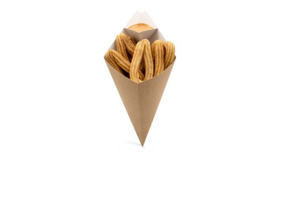 Large Kraft Cone With Contents (Churros) Frontal