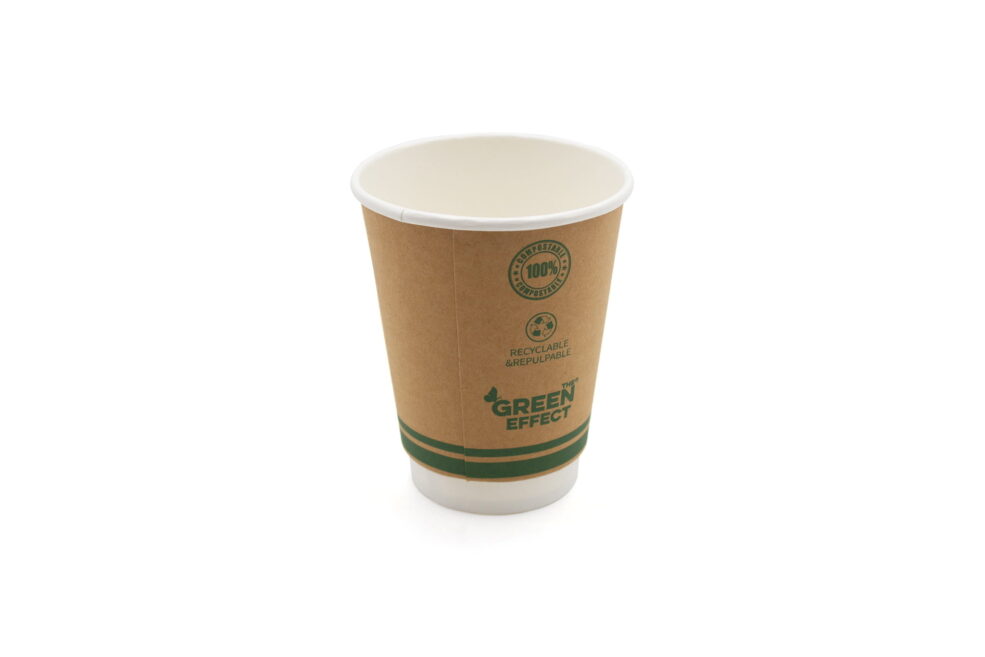 12oz Green Effect Double Wall Hot Drink Cup