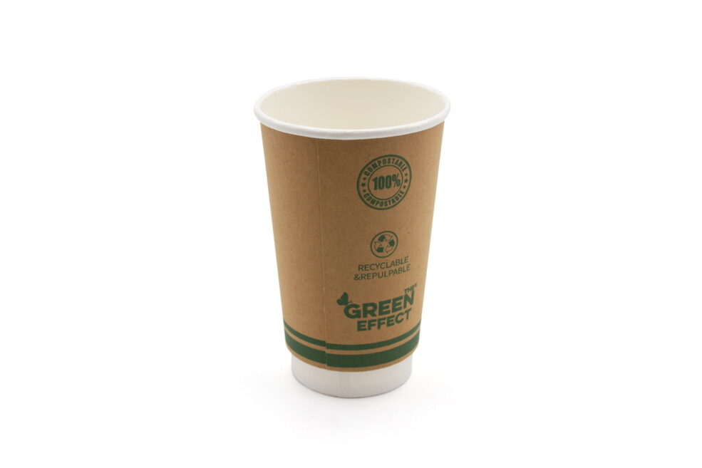 16oz Green Effect Double Wall Hot Drink Cup