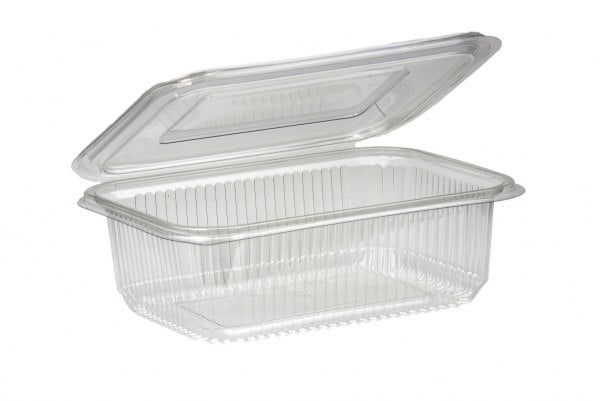 1000ml Rectangular Hinged Lid Salad Container Full Case Of 0