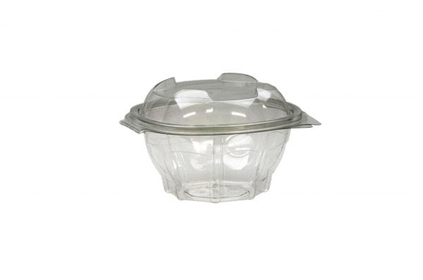 250ml Round Hinged Lid Salad Container 0