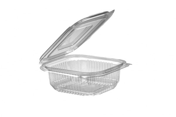 250ml Square Hinged Lid Salad Container 0