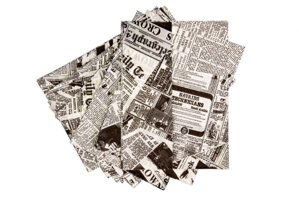 Newsprint Greaseproof Paper   250 X 350mm Full Case 0