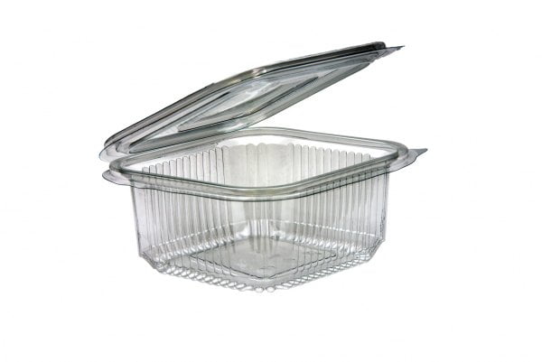 500ml Square Hinged Lid Salad Container 0