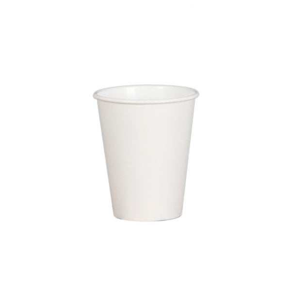 8oz Single Wall White Paper Cup 0