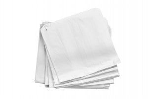 10" White Sulphite Paper Bag-0