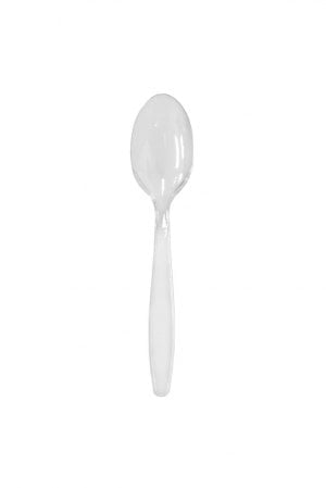 Clear Heavy Duty Plastic Dessert Spoon-0