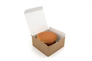 Standard Kraft Burger Box with Burger