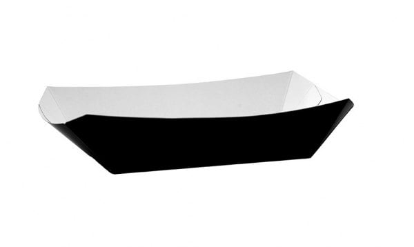 Large Black Compostable Meal Tray 0