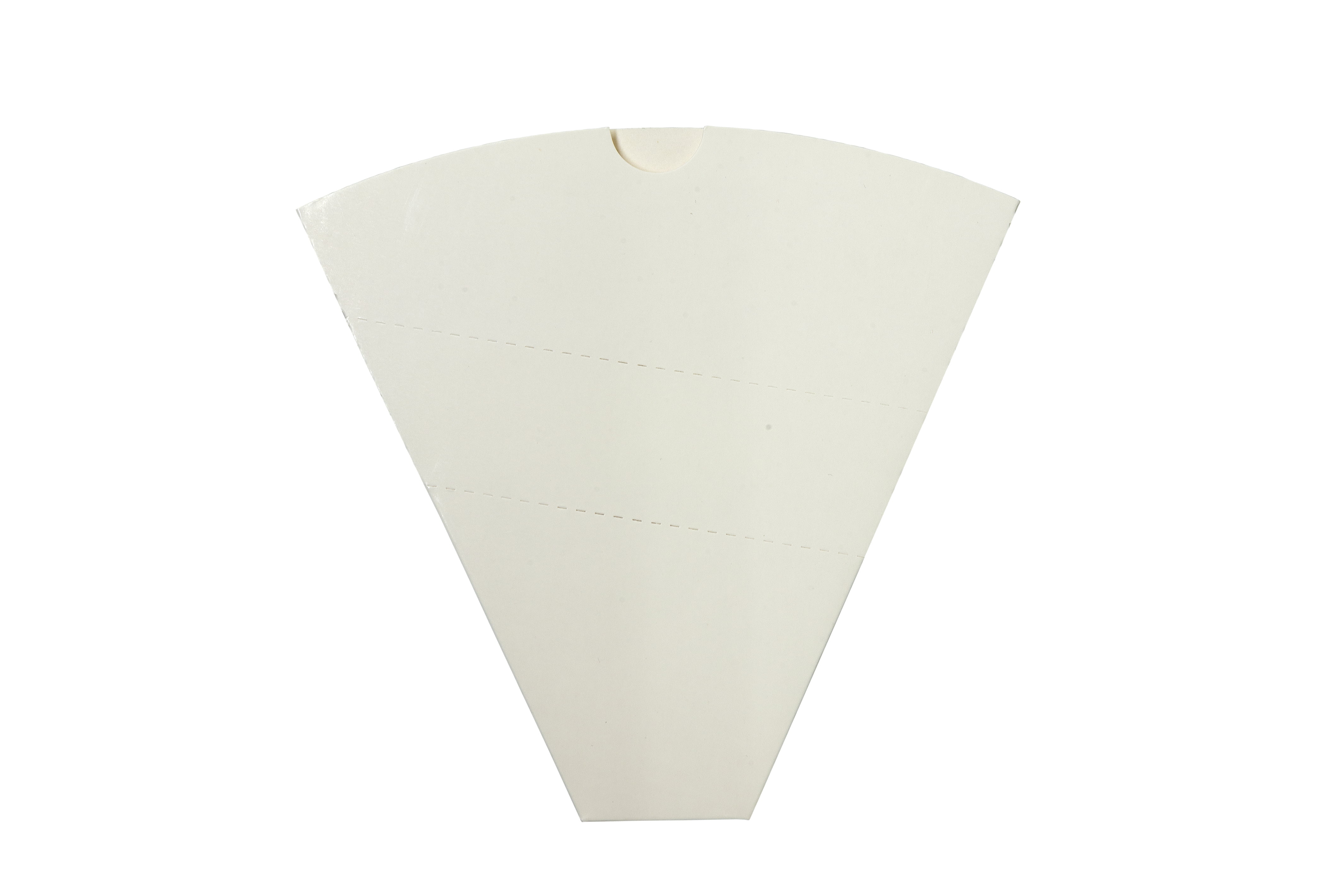 50 X Cardboard White Compostable Crepes Cones Non-Drip 151x35x148